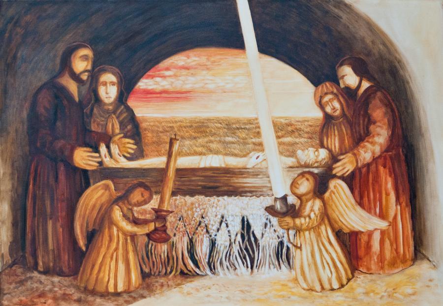  XIV stotis – Jėzus laidojamas kape 